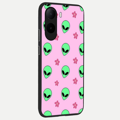  Cosmic Cute Crush back cover For Poco C85x slim fit glass case with vibrant aesthetic design