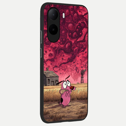  Courage Under Sky back cover For Poco C85x slim fit glass case with vibrant aesthetic design
