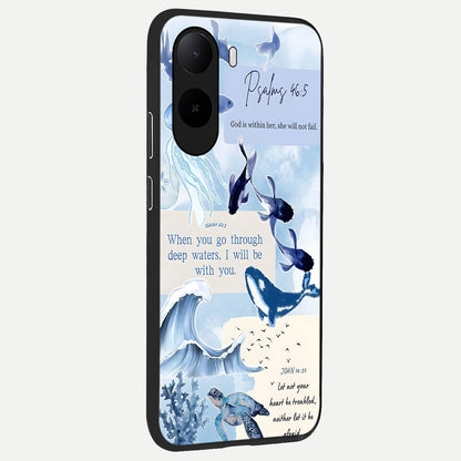 Faithful Ocean Promise back cover For Poco C85x slim fit glass case with vibrant aesthetic design