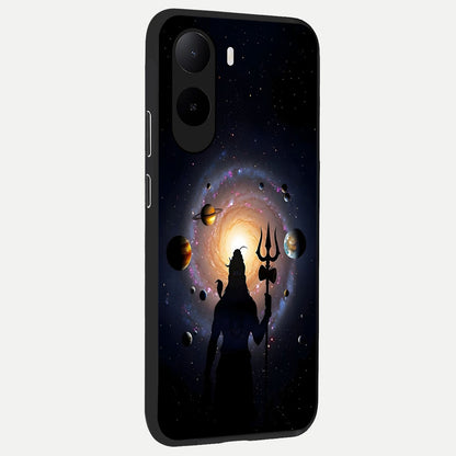  Galactic Shiva Vision back cover For Poco C85x slim fit glass case with vibrant aesthetic design