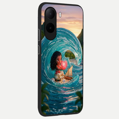  Heart of Ocean back cover For Poco C85x slim fit glass case with vibrant aesthetic design