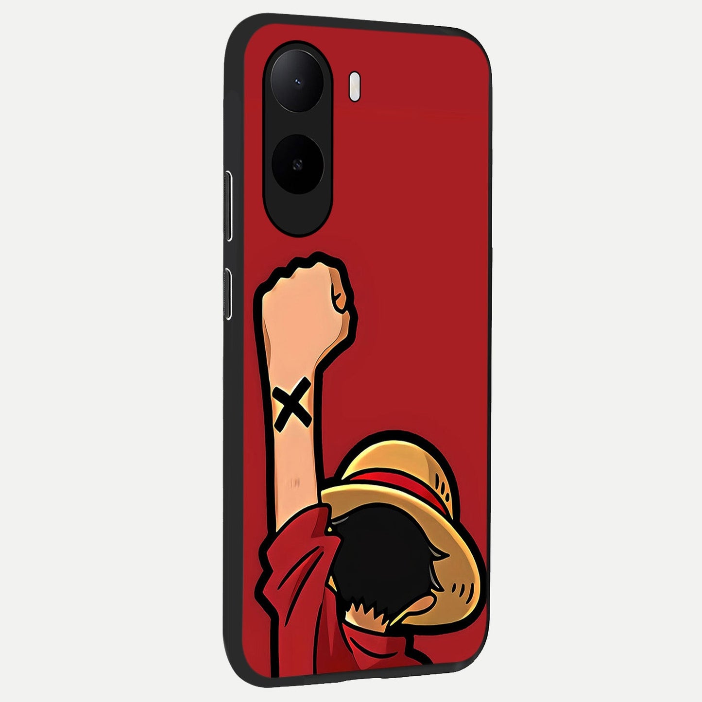  Luffy X Spirit back cover For Poco C85x slim fit glass case with vibrant aesthetic design