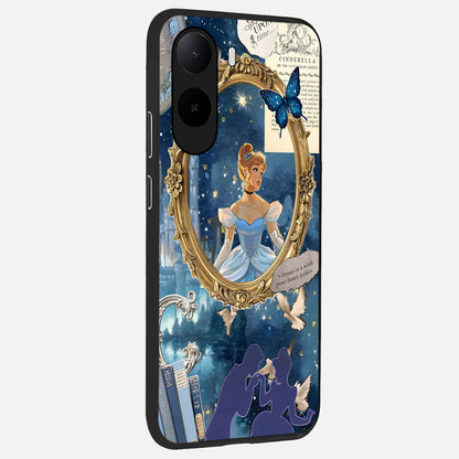  Midnight Queen back cover For Poco C85x slim fit glass case with vibrant aesthetic design