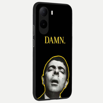 Mr Bean Damn back cover For Poco C85x slim fit glass case with vibrant aesthetic design
