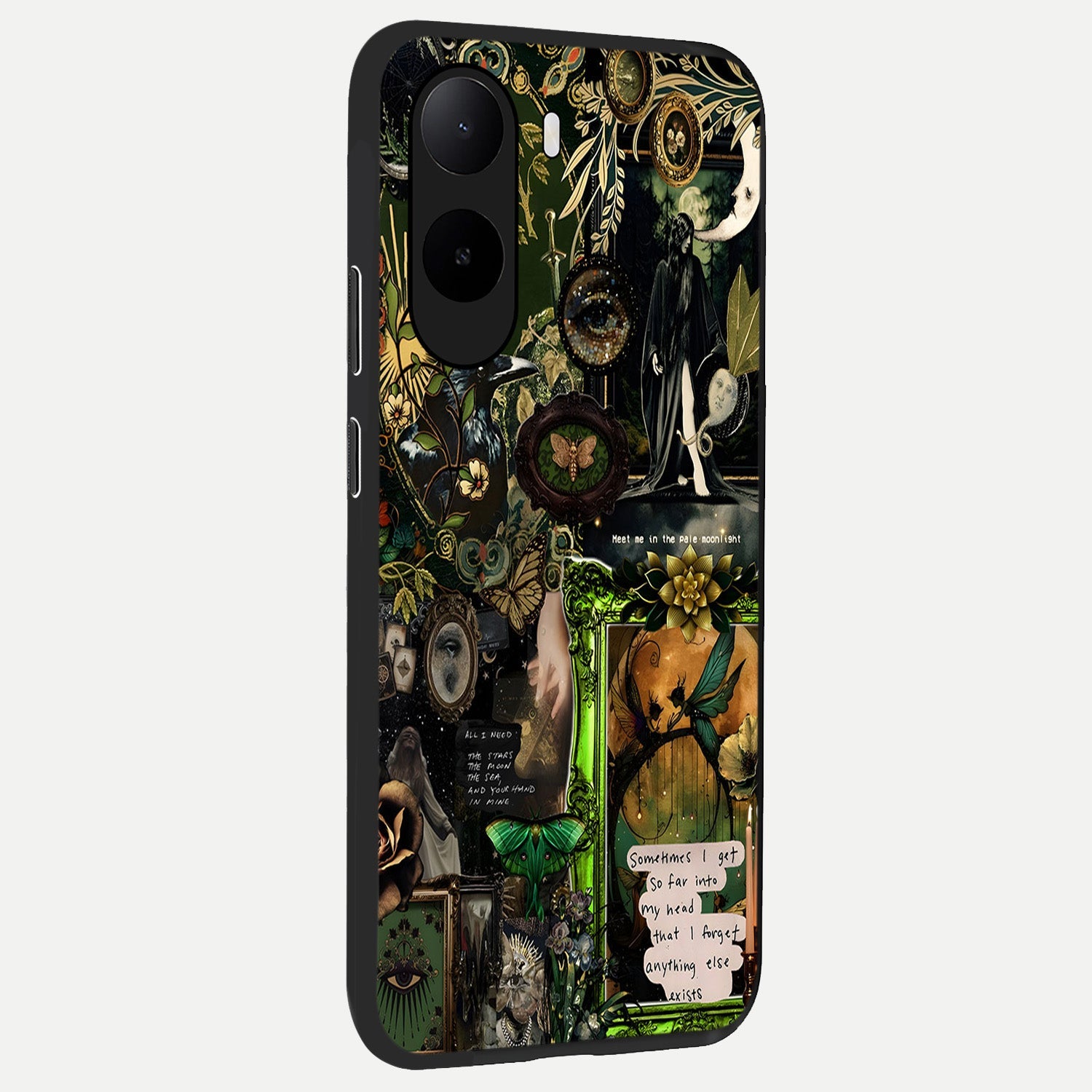  Mystic Woods Secret back cover For Poco C85x slim fit glass case with vibrant aesthetic design