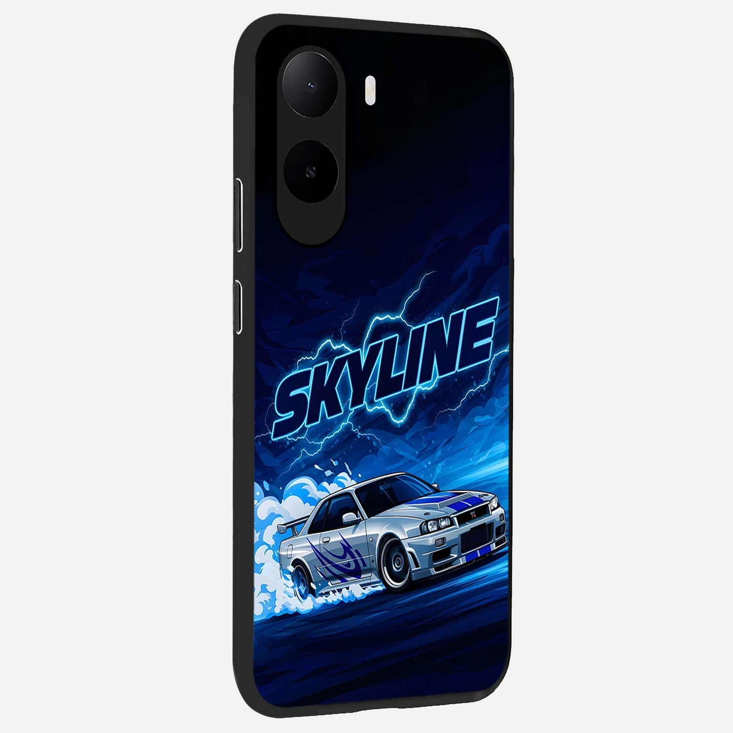  Neon Drift Beast back cover For Poco C85x slim fit glass case with vibrant aesthetic design