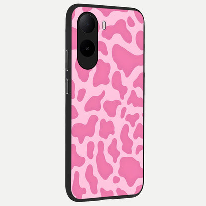  Pinkish Scenery back cover For Poco C85x slim fit glass case with vibrant aesthetic design