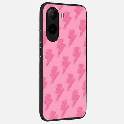  Pink Moo Magic back cover For Poco C85x slim fit glass case with vibrant aesthetic design