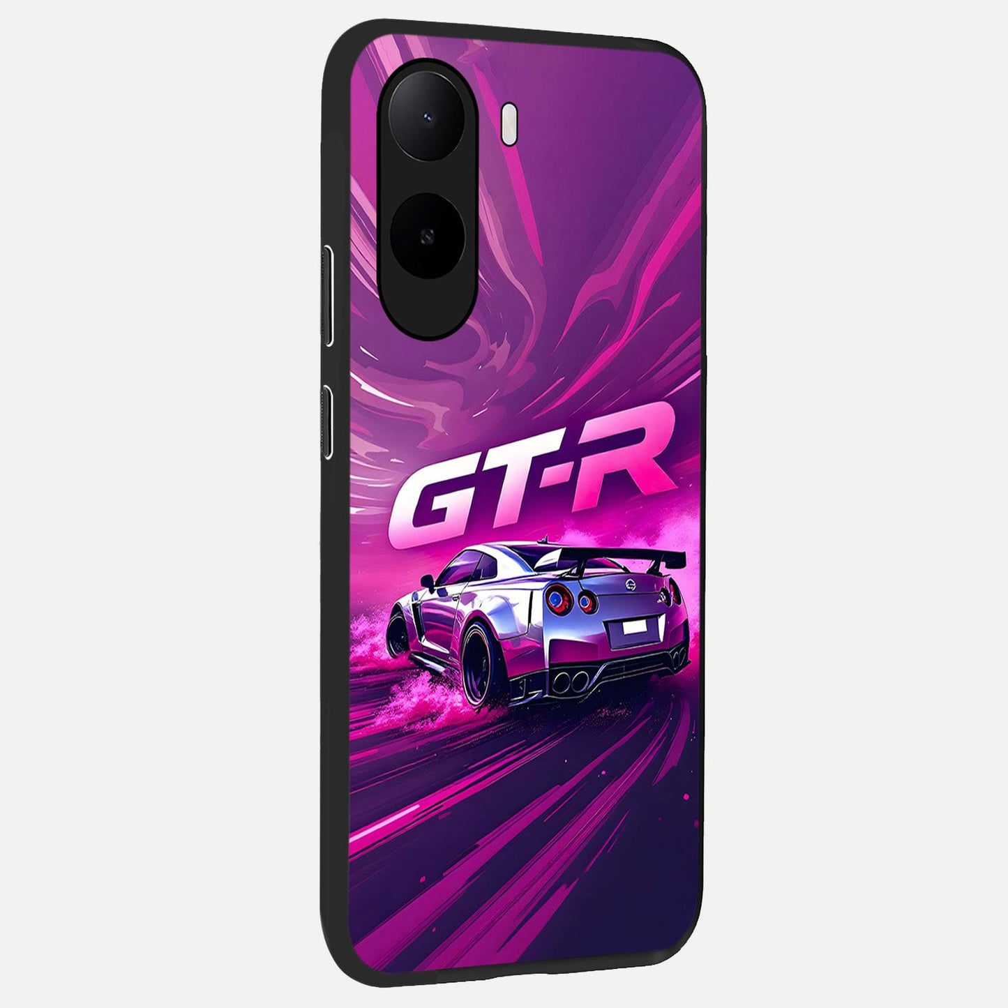  Speed Drift Legend back cover For Poco C85x slim fit glass case with vibrant aesthetic design