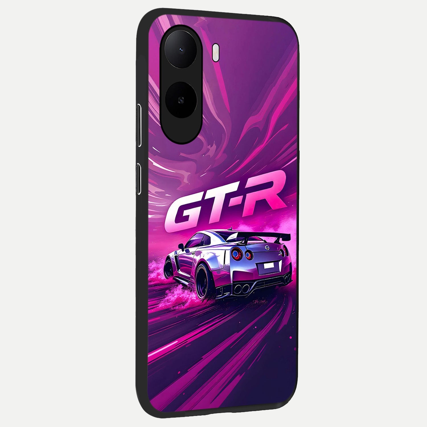  Speed Drift Legend back cover For Poco C85x slim fit glass case with vibrant aesthetic design
