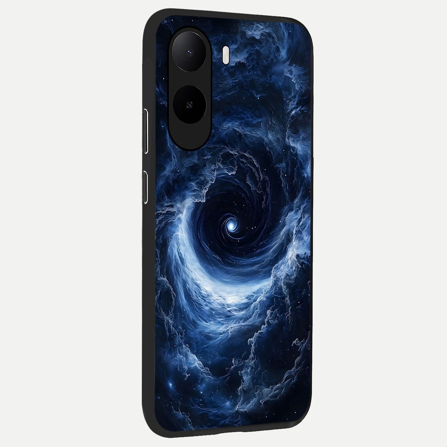  Stunning Galaxy back cover For Poco C85x slim fit glass case with vibrant aesthetic design