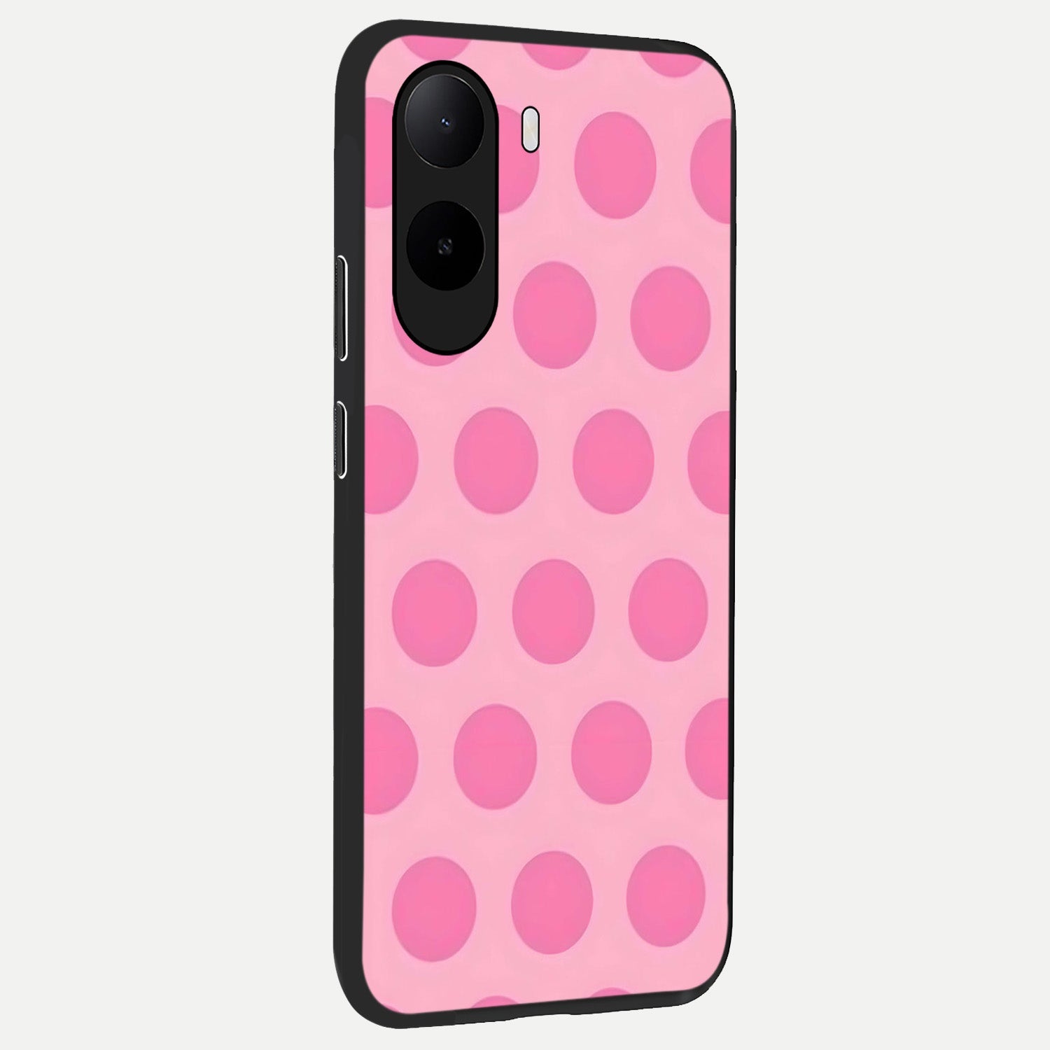  Sweet Dot Dreams back cover For Poco C85x slim fit glass case with vibrant aesthetic design