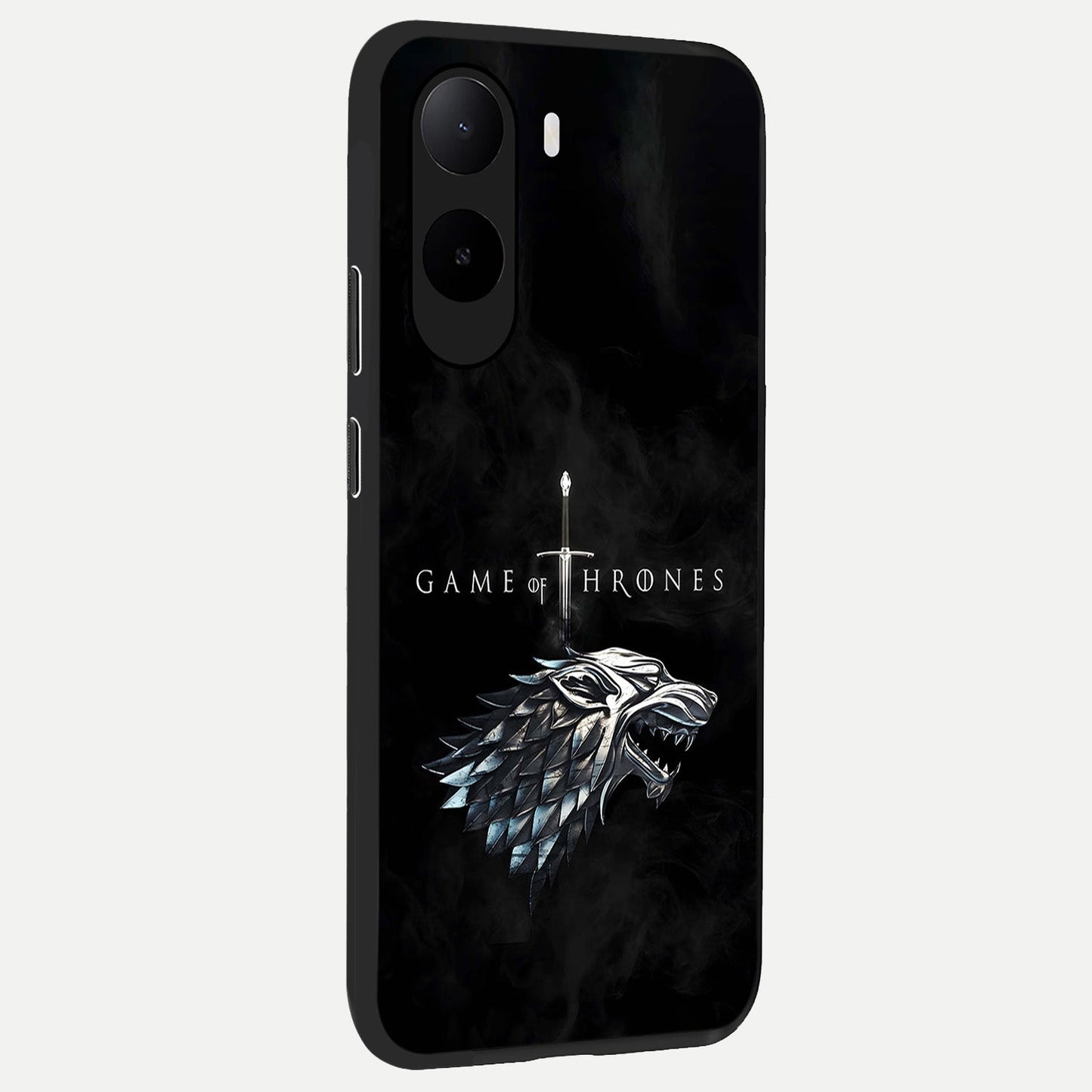  Throne Wolf Legacy back cover For Poco C85x slim fit glass case with vibrant aesthetic design