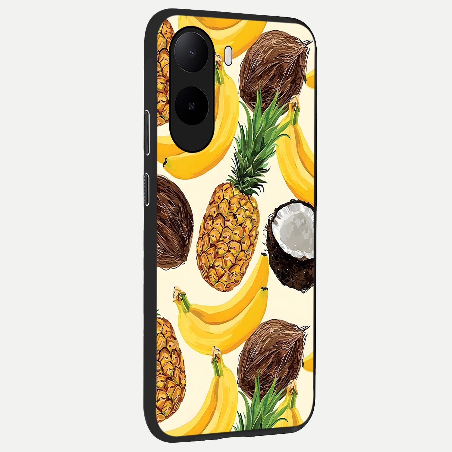  Tropical Fruit Mood back cover For Poco C85x slim fit glass case with vibrant aesthetic design