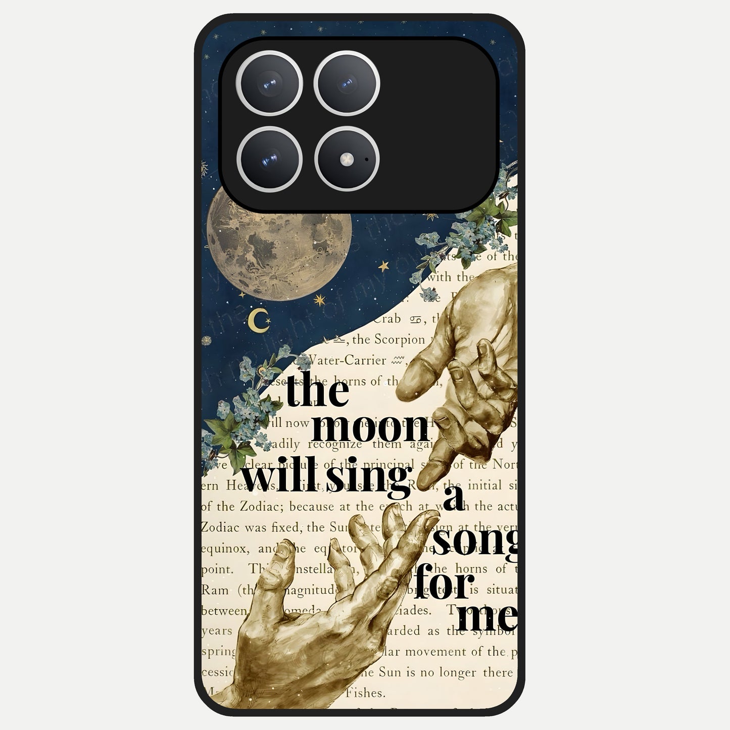  Aesthetic Divine Glass Case For Poco F8 Pro back cover – full design glossy printed glass finish