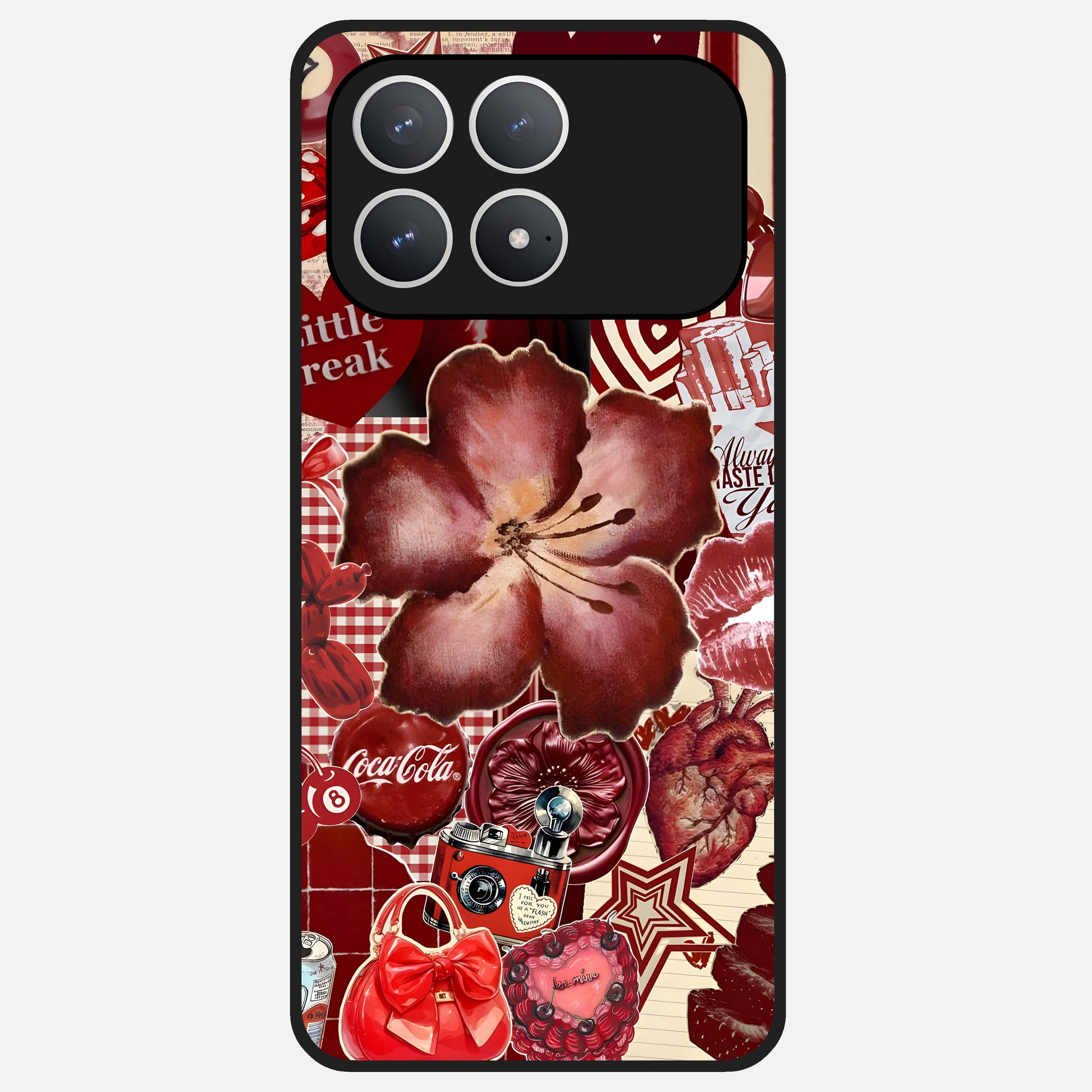  Aesthetic Little Freak Glass Case For Poco F8 Pro back cover – full design glossy printed glass finish