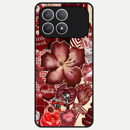  Aesthetic Little Freak Glass Case For Poco F8 Pro back cover – full design glossy printed glass finish
