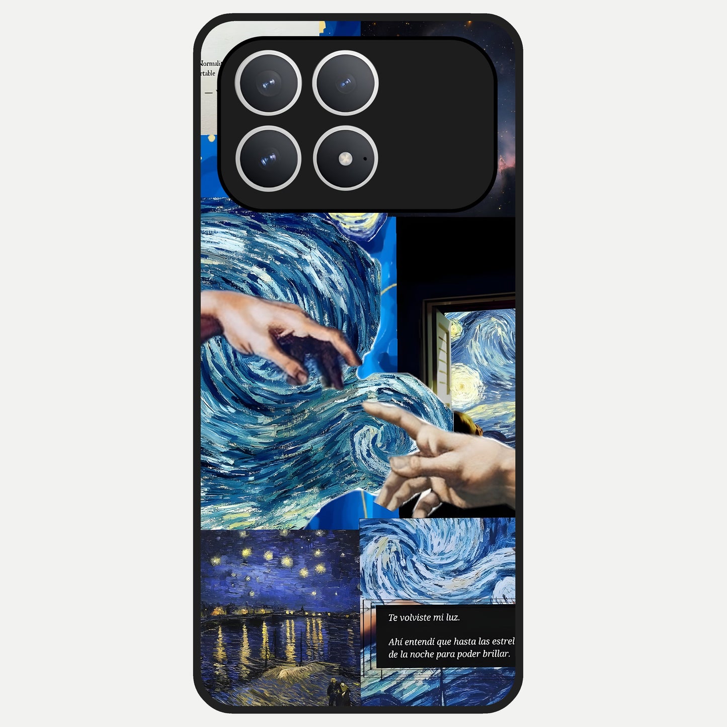 Aesthetic Vando Hands Glass Case For Poco F8 Pro back cover – full design glossy printed glass finish