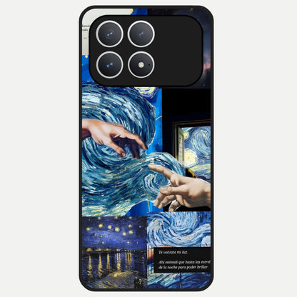  Aesthetic Vando Hands Glass Case For Poco F8 Pro back cover – full design glossy printed glass finish