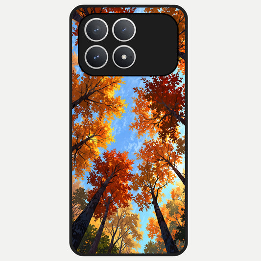  Autumn Sky Rise Glass Case For Poco F8 Pro back cover – full design glossy printed glass finish