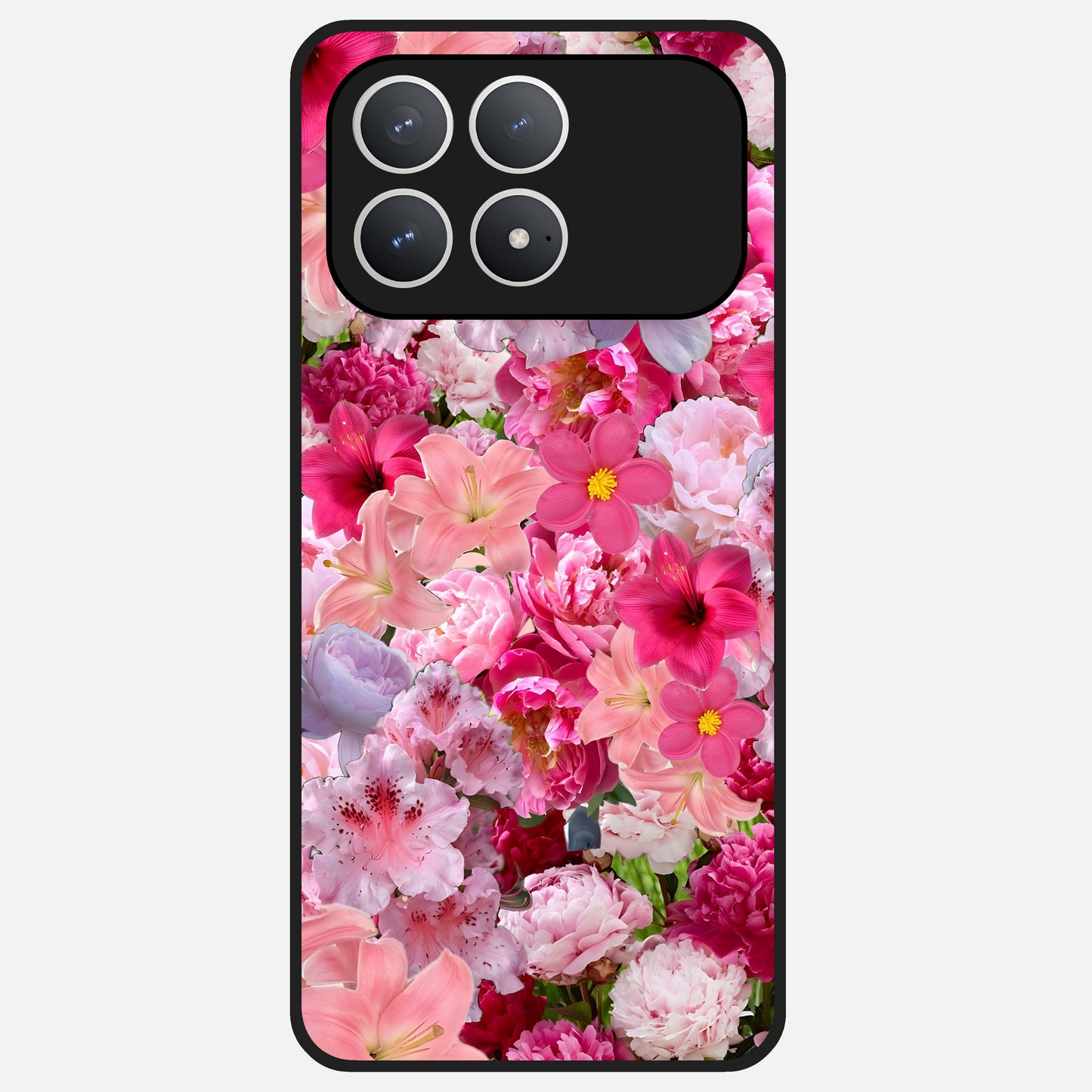  Bloom Crush Fantasy Glass Case For Poco F8 Pro back cover – full design glossy printed glass finish