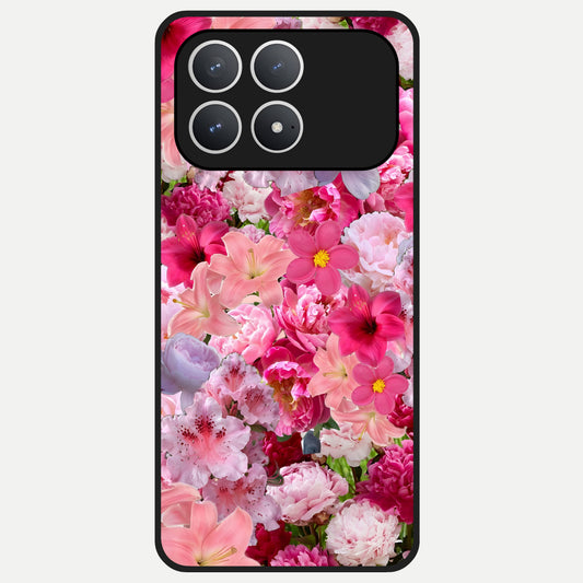  Bloom Crush Fantasy Glass Case For Poco F8 Pro back cover – full design glossy printed glass finish
