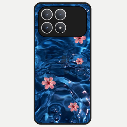  Bloom Thread Art Glass Case For Poco F8 Pro back cover – full design glossy printed glass finish