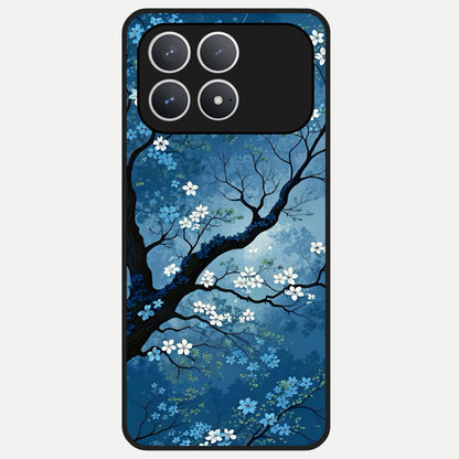 Blue Tree Serenity Glass Case For Poco F8 Pro back cover – full design glossy printed glass finish