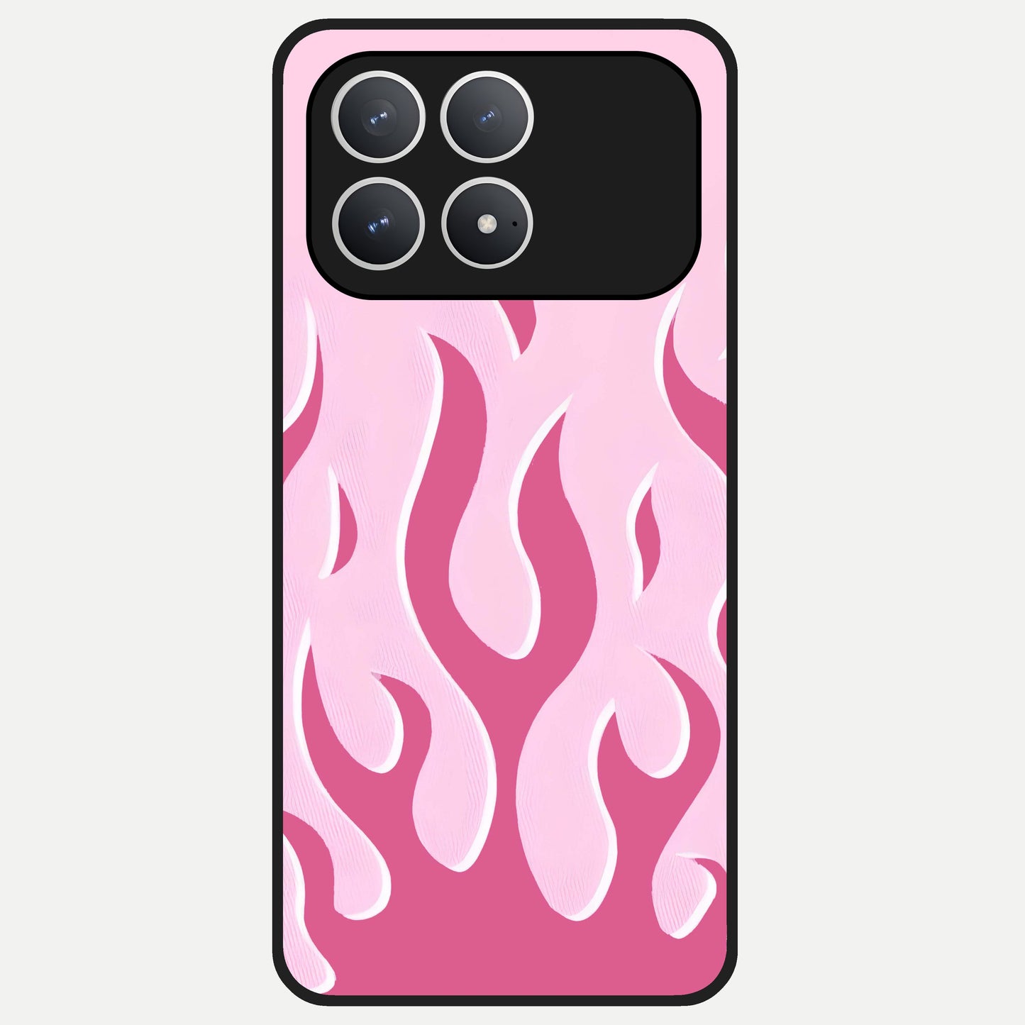  Blush Flame Energy Glass Case For Poco F8 Pro back cover – full design glossy printed glass finish