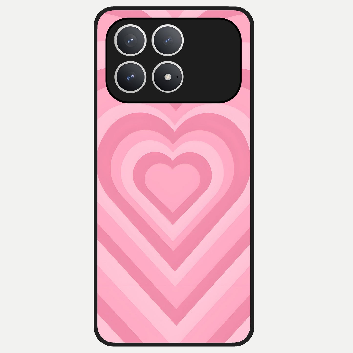  Blush Heart Waves Glass Case For Poco F8 Pro back cover – full design glossy printed glass finish