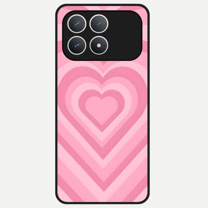  Blush Heart Waves Glass Case For Poco F8 Pro back cover – full design glossy printed glass finish