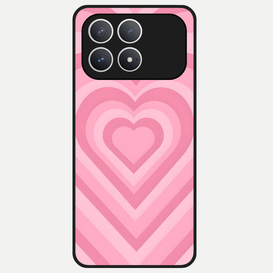  Blush Heart Waves Glass Case For Poco F8 Pro back cover – full design glossy printed glass finish