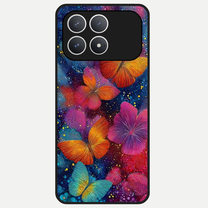  Butterfly Dream Mist Glass Case For Poco F8 Pro back cover – full design glossy printed glass finish