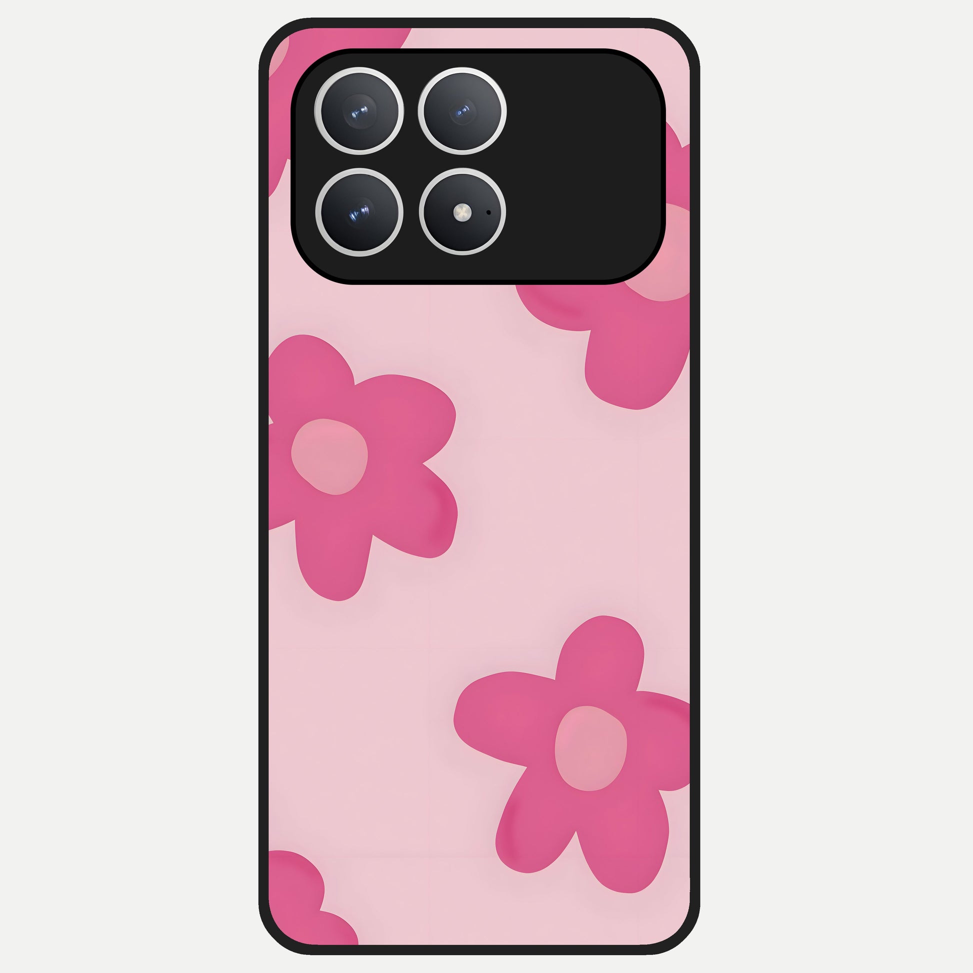  Candy Bloom Dreams Glass Case For Poco F8 Pro back cover – full design glossy printed glass finish