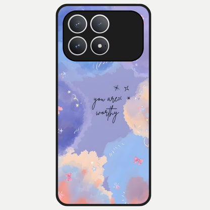  Celestial Cloud Magic Glass Case For Poco F8 Pro back cover – full design glossy printed glass finish