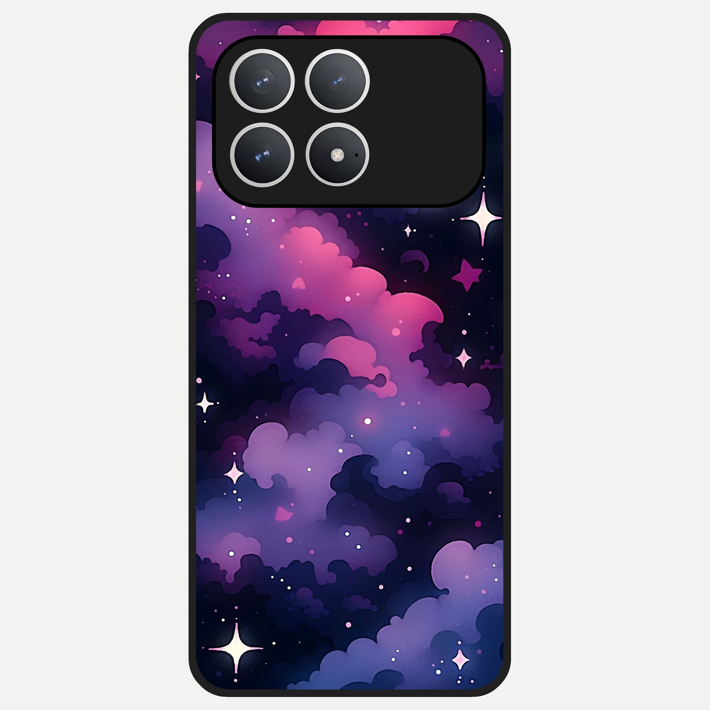 Celestial Moon Magic Glass Case For Poco F8 Pro back cover – full design glossy printed glass finish