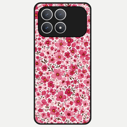 Cherry Blossom Charm Glass Case For Poco F8 Pro back cover – full design glossy printed glass finish