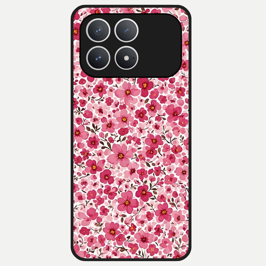  Cherry Blossom Charm Glass Case For Poco F8 Pro back cover – full design glossy printed glass finish