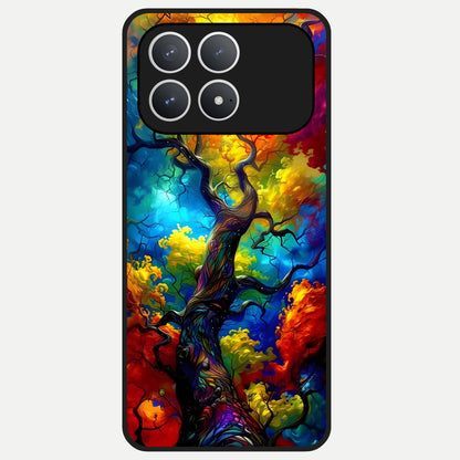  Colorful Soda Bottles Glass Case For Poco F8 Pro back cover – full design glossy printed glass finish