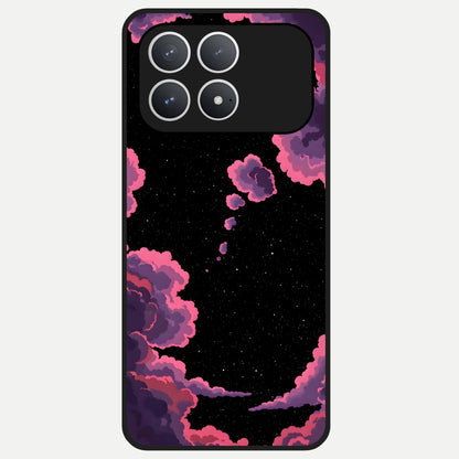  Cosmic Cloud Journey Glass Case For Poco F8 Pro back cover – full design glossy printed glass finish