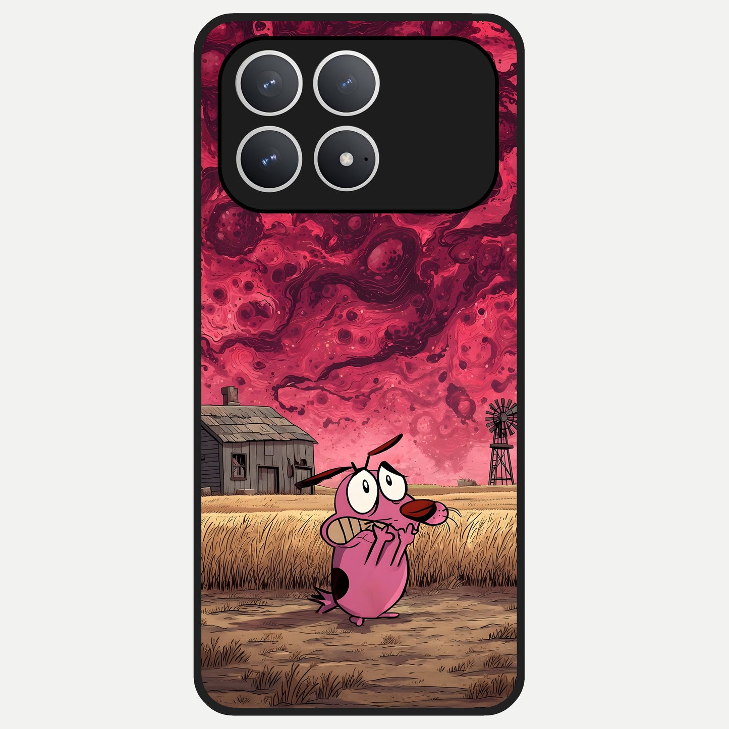  Courage Under Sky Glass Case For Poco F8 Pro back cover – full design glossy printed glass finish