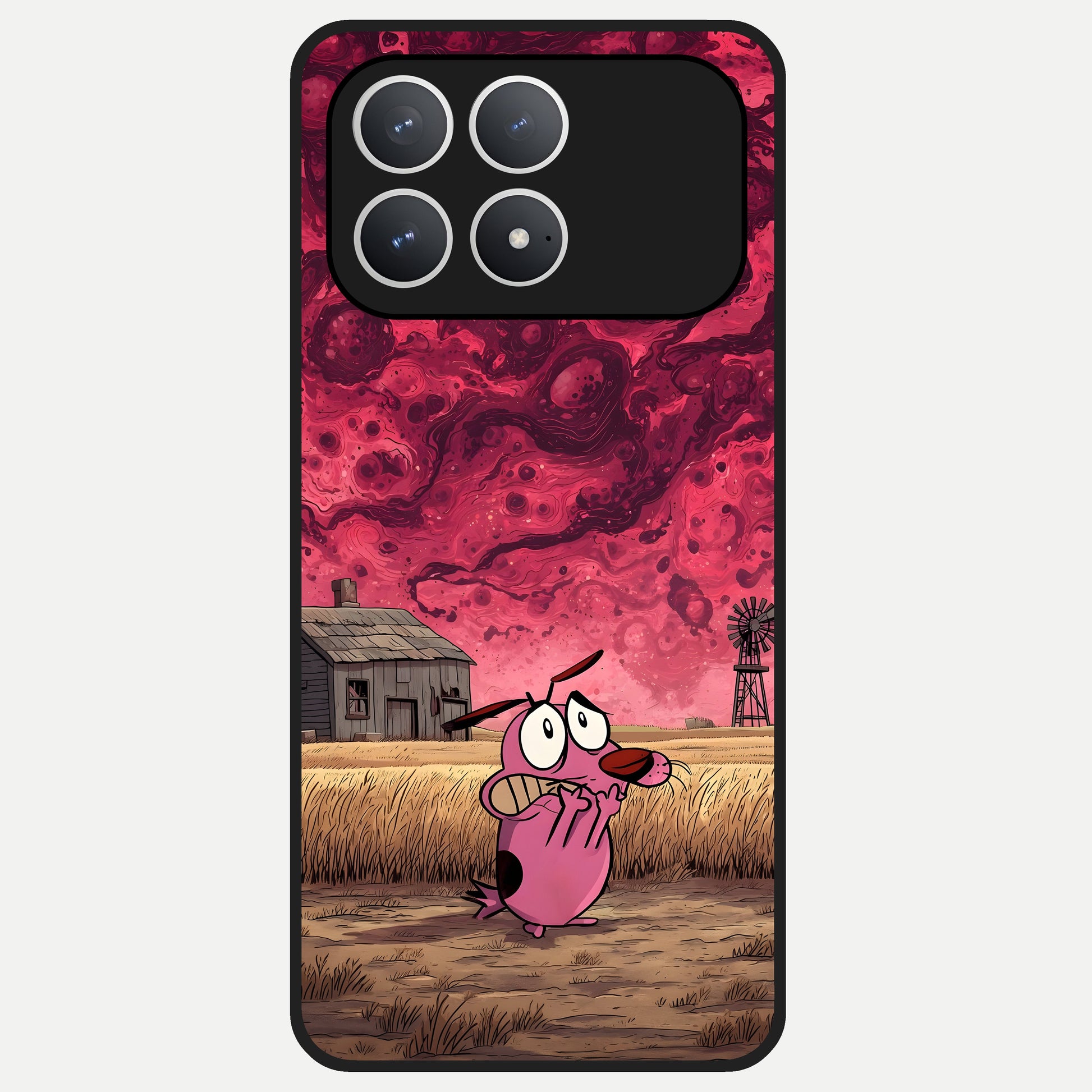  Courage Under Sky Glass Case For Poco F8 Pro back cover – full design glossy printed glass finish