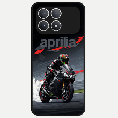  Dark Aprilla Glass Case For Poco F8 Pro back cover – full design glossy printed glass finish