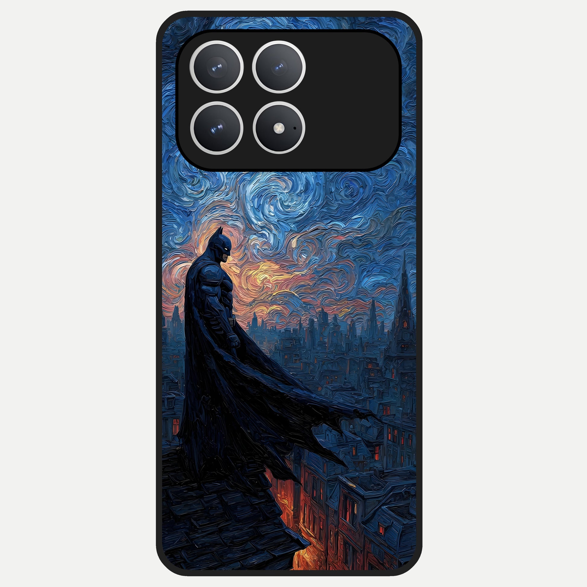  Dark Knight Dusk Glass Case For Poco F8 Pro back cover – full design glossy printed glass finish