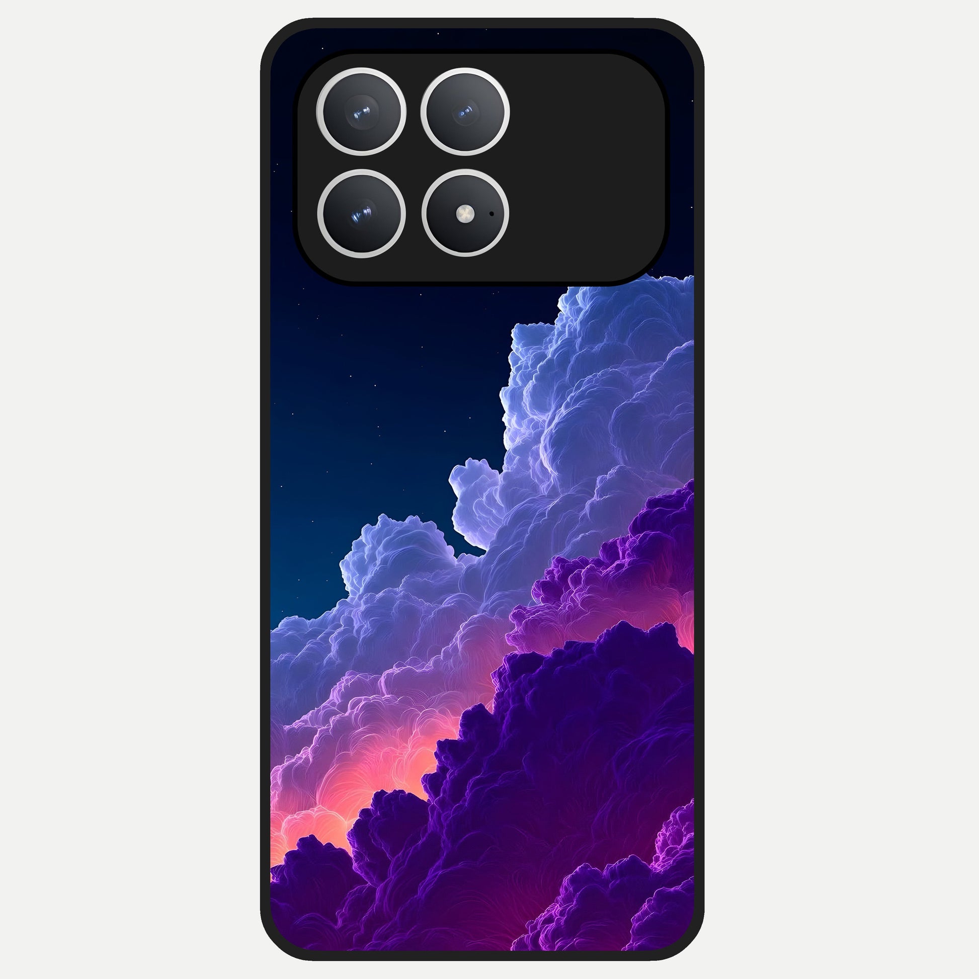  Dreamy Cloud Skies Glass Case For Poco F8 Pro back cover – full design glossy printed glass finish