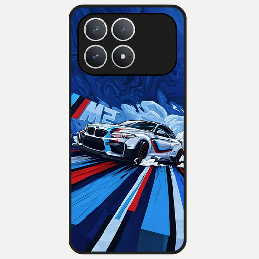  Drift Power Rush Glass Case For Poco F8 Pro back cover – full design glossy printed glass finish