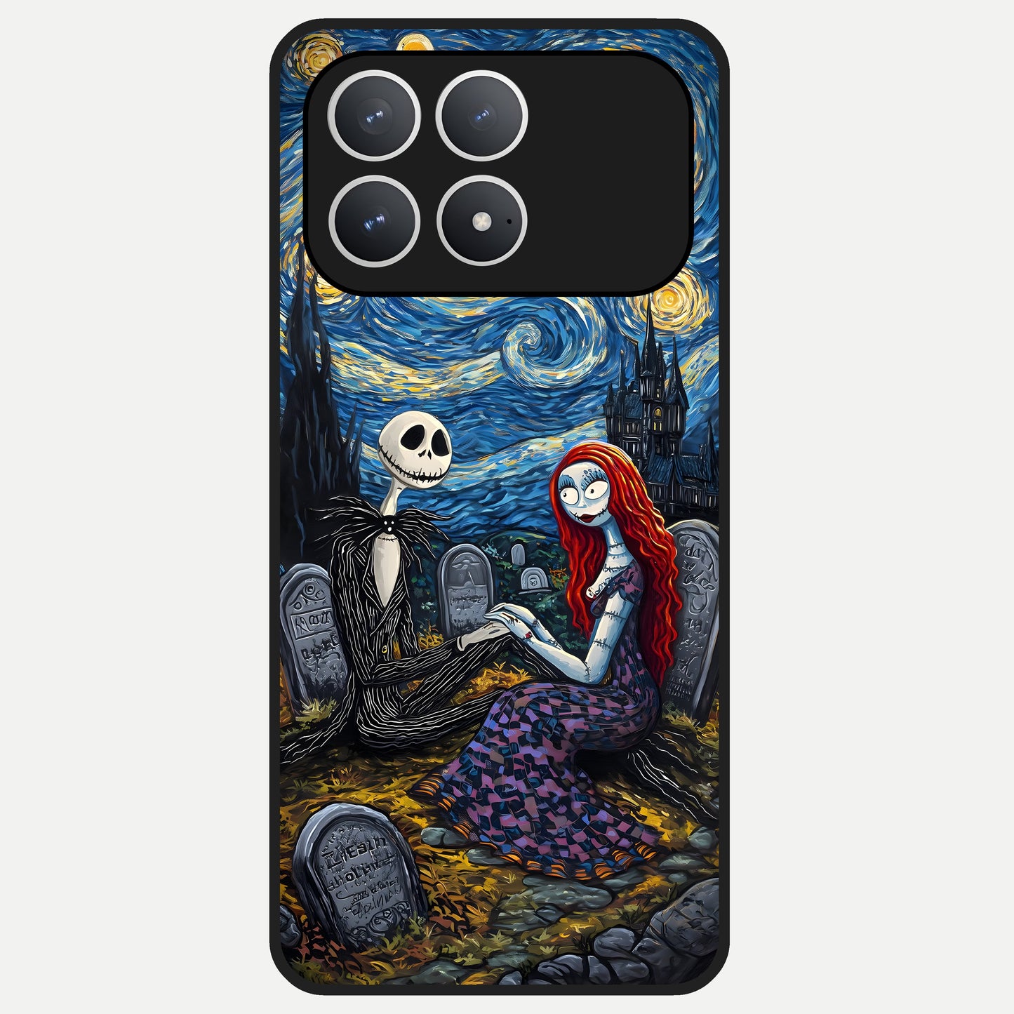  Eternal Night Love Glass Case For Poco F8 Pro back cover – full design glossy printed glass finish