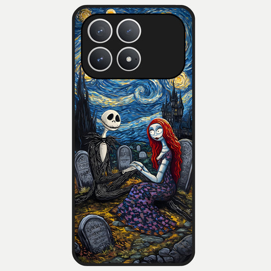  Eternal Night Love Glass Case For Poco F8 Pro back cover – full design glossy printed glass finish