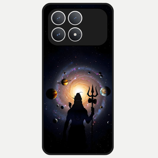  Galactic Shiva Vision Glass Case For Poco F8 Pro back cover – full design glossy printed glass finish