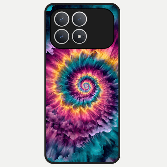  Galactic Spiral Burst Glass Case For Poco F8 Pro back cover – full design glossy printed glass finish